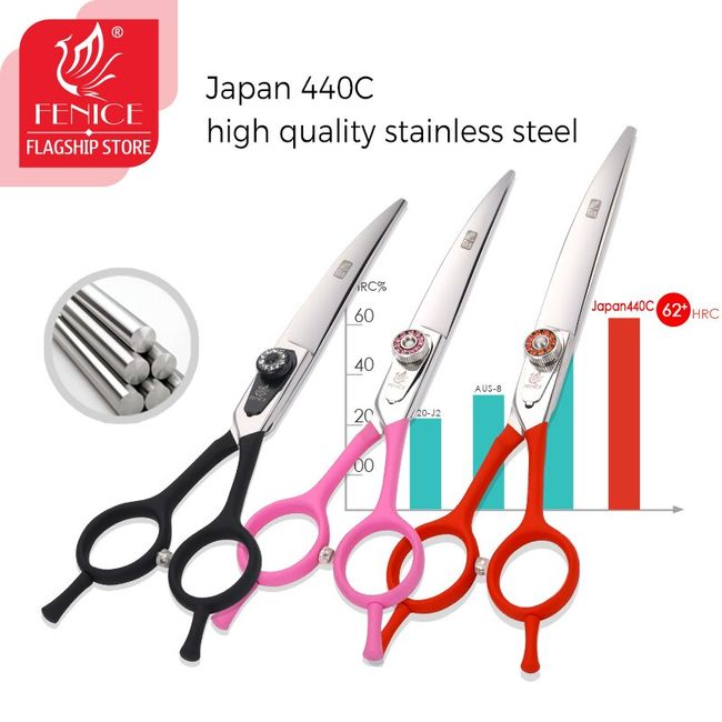 Professional 6 Pet Dog Grooming Trimming Scissors Shears Pink Design