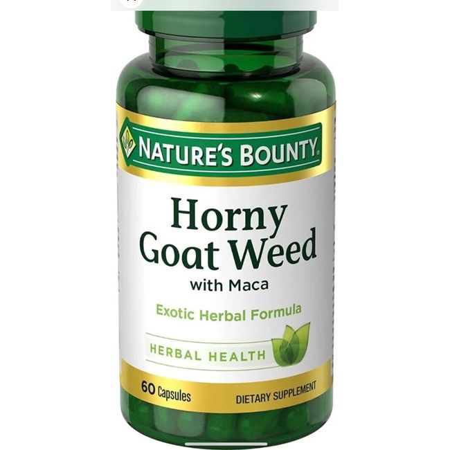 Nature's Bounty Horny Goat Weed With Maca, 60 Capsules