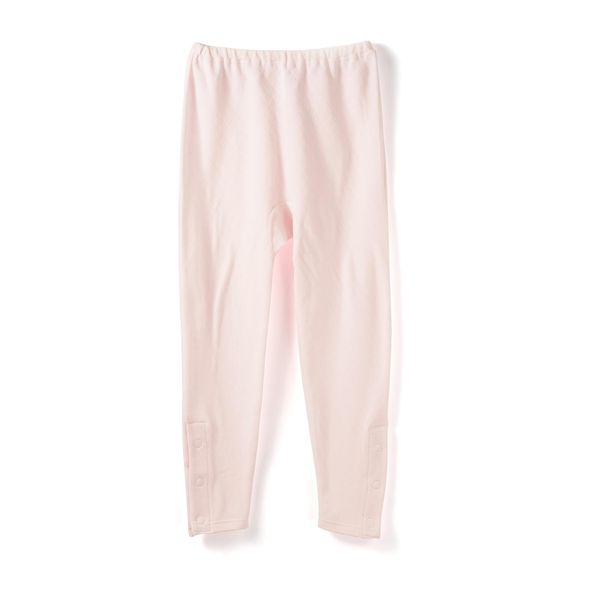 [Egret Knit] Q9065T-E One Touch Below the Knee, 9/4 Length Bottom, Nursing Underwear, Cotton Quilt, Women's, Nursing Clothing, One-touch, Velcro Button, Antibacterial, Deodorizing, Warm, Pink