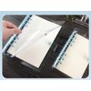 Donnally Clear Binder Slim System File Planner A5 Ring for 6 Holes (Orange)