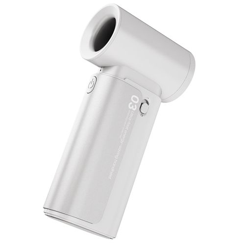 UCLOUDSOME Handheld Portable Powerful Small Fan 12H Max Cooling Time, 4000mAh Type-C Rechargeable Personal Battery Operated Mini Pocket Fan with 3 Speeds for Home/Office/Travel/Outdoor - White