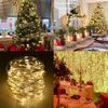 2 X Fairy Lights Battery Operated,Silver Wire Chains 8 Mode 16Ft/5Meter 50 Le...