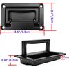Bitray Recessed Lifting Handles Black Hatches Pull Handle Toolbox Recessed Flush Pull Handle for Deck Hatch -6Pcs