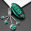 Soft 4 Button TPU+Leather Smart Key Cover Case Protector Holder For Nissan Green