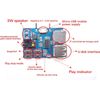 AYMBH MP3 Decoder Board with Lossless Audio, Onboard 2W Power Amplifier, TF Card & USB Support, Auto Playback, Compact MP3 Player Module for DIY Audio Projects