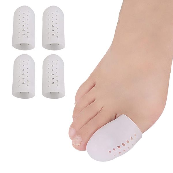 Toe Cap Protector Toe Impact Gel Toe Toe Toe Cap Toe Protective Cap Breathable Corn Hammer Toe (Set of 4)