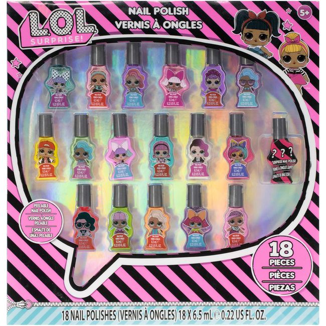 Disney Frozen-Townley Girl Non-Toxic Peel-off Nail Polish Set with Shimmery  and Opaque Colors with Nail Gems for Girls Ages 3+, Perfect for Parties,  Sleepovers and Makeovers, 18 Pcs 