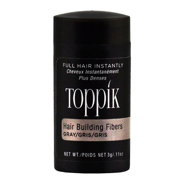 Toppik Hair Building Fibers Gray 0.11oz w/Free Nail File