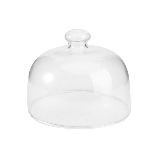 Kuchen Glasglocke Glas Käseglocke Kuchenglocke Tortenplatte Haube Glaskuppel Torten Glashaube Käseplatte Tortenglocke Lebensmittel Abdeckung Deckel für Patisserie Cover (13 x 13 x 11cm)
