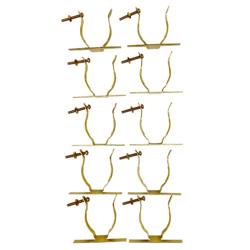 National Artcraft® Brass Mounting Bracket with Screw for Night Light Shade - Fastens onto Night Light Module Base - (10/pack)