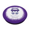 Support Thyroid Cancer Awareness - Purple Ribbon PopSockets with Interchangeable PopGrip