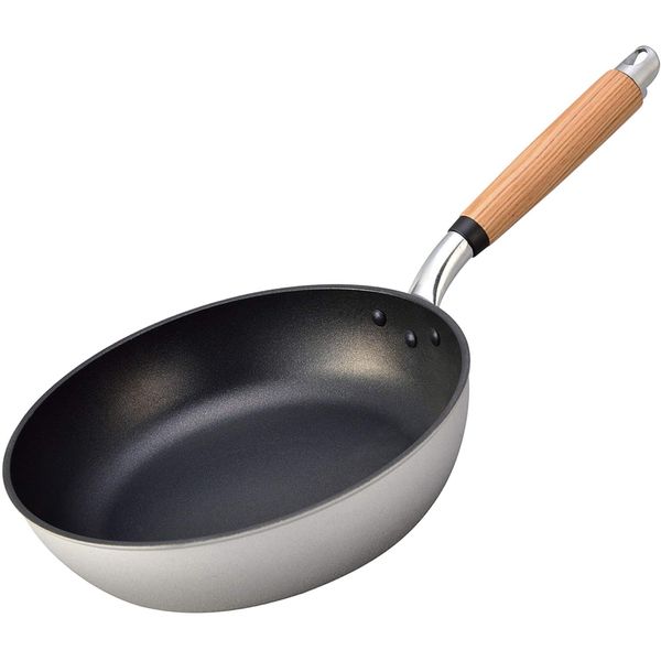 Hokuriku Aluminum Frying Pan, 10.2 inches (26 cm), Induction Compatible, IH Kalba Teflon Treatment, Made in Japan