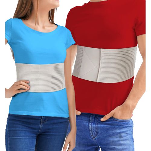 Rib Brace Chest Binder | Rib Belt to Reduce Rib Cage Pain | Chest Compression Support for Rib Muscle Injuries, Bruised Ribs | Breathable Chest Wrap Rib Brace for Women Men | (XXL) (49" - 62")