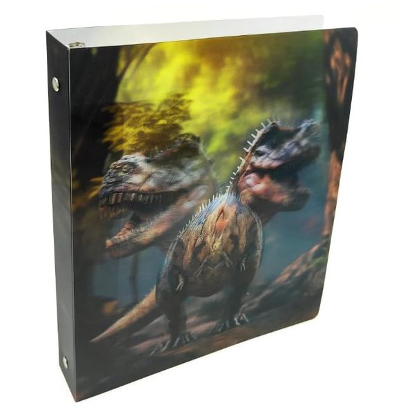 Dinosaur Binder 1" Round-Ring, 175 Sheet Capacity, Lenticular 3D Effect, 1 Pocket