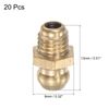 sourcing map Brass Straight Grease Fitting 1/4"-28 Thread 8mm Width Hydraulic Grease Fitting Accessories, 20Pcs
