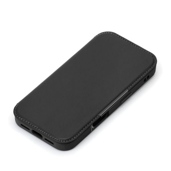 PG-24BGF01BK Glass Flip Case for iPhone16Pro iPhone 16Pro [Black]