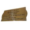 4" x 3" Curved Sides solid brass engraved nameplate. Personalised engraved memorial plaque