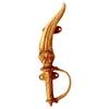 Purpledip Brass Door/Window/Cupboard Handle: 'Warrior Sword' (11133)