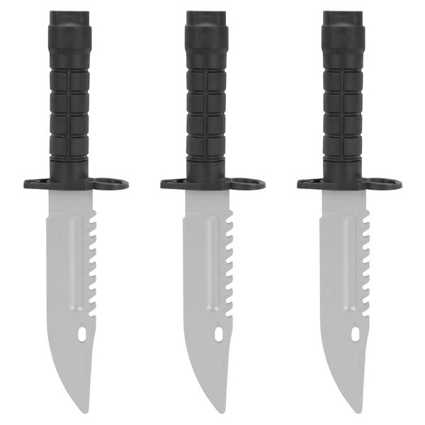 Lovisun 3 Pcs Toy Plastic Daggers Set - 9 Inch Knives with Rings for Safe Kids' Pretend Play, Costume Adventures, Extra Fun Included