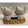 Solar powered Dancing White cat Cats family  Bobble Toy!