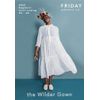 FRIDAY pattern Pattern, Light or Medium Weight Woven Fabric with a Nice Drape, Linen Blends, Chambray, Rayon, Tencel, Lawn, Navy