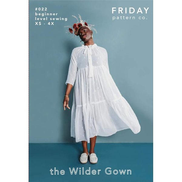 FRIDAY pattern Pattern, Light or Medium Weight Woven Fabric with a Nice Drape, Linen Blends, Chambray, Rayon, Tencel, Lawn, Navy