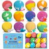 Bath Bombs for Kids with Surprise Toys Inside for Girls Boys - 12 Shell Kids Bath Bombs Gift Set, Handmade Bubble Bath Fizzes Bomb for Chrildren Birthday Christmas and Party Favor
