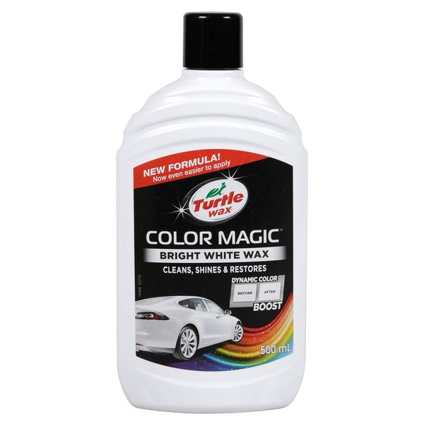 Turtle Wax 52712 Color Magic Car Paintwork Polish Restores Colour & Shine White 500ml