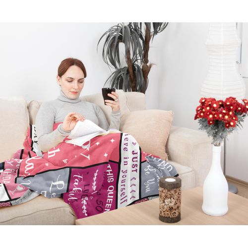 Hibolen 50th Birthday Gifts for Her Blanket 50"x60", 50th Birthday Gifts for Women, 50th Birthday Decorations, for 50th Birthday/50 Year Old Woman, 50 Year Old Gift, 1975 Birthday Gift Ideas