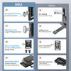 Sirui Mini V Mount, V-Mount Battery Plate Kit, V-Lock Battery Base with 2 Base Plates, Compatible with 15mm Shaft Clamp, Multi-Thread, 1/4"-20, AM-VM03