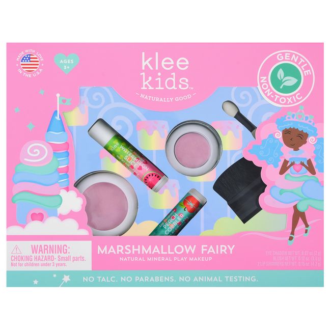 Luna Star Klee Kids Play Makeup Kit. Gentle and Non-Toxic. Kid-Friendly. Made in USA. (Marshmallow Fairy)