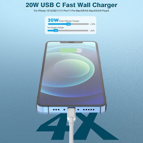 iPhone Fast Charger,Extra Long Fast Charger iPhone 10Foot 2Pack iPhone Charger 20W 10FT Fast iPhone Fast Charging USB C to Lightning Cable Cord Adapter for iPhone 14 13 12 Mini 11 Pro Max/X/XR/SE/iPad