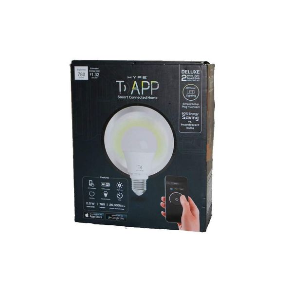 Hype Tapp Smart Lighting White LED Bulb Starter Kit, 2pk