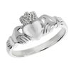 925 Sterling Silver Ladies Claddagh Ring WJS14084RSK