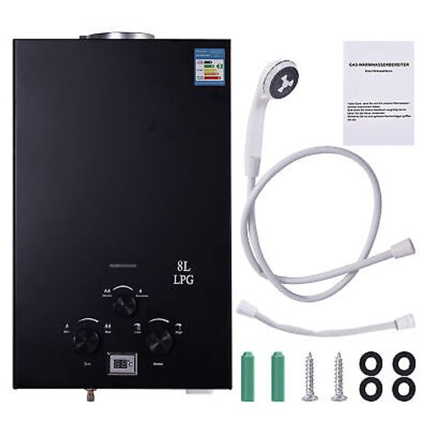 8L LPG Wall Mounted Shower Water Heater for Recreational Vehicle Portable