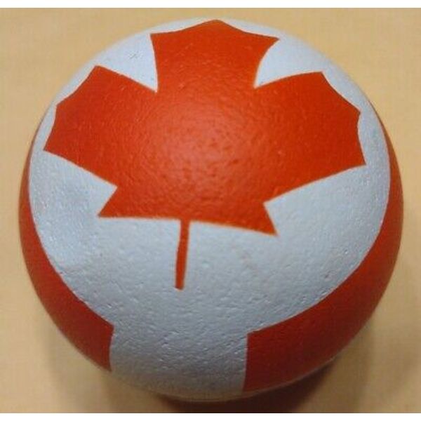 Canada Canadian Maple Leaf Red & White Bouncy Ball Unique Gift Cool Play Fun HTF