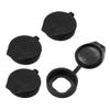 sourcingmap® Rubber Key Panel Cam Lock Dust Cover Waterproof Cap Black 4 PCS