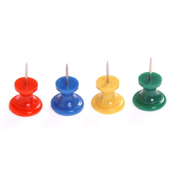 Whitecroft Essentials Tubs Giant Push Pins - Assorted Colours (Pack of 70)