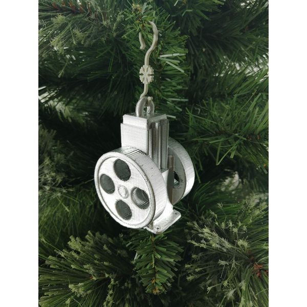 Jabtek LISTER Stationary Engine Christmas Tree Bauble Silver
