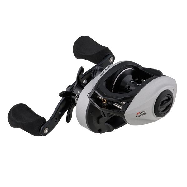 Abu Garcia Revo STX Low Profile Baitcast Reel, Size LP (1430425), 10 Stainless Steel Ball Bearings + 1 DuraClutch Roller Bearing, Strong and Lightweight