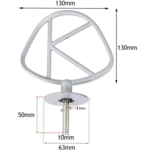 SPARES2GO Whisk Attachment Stainless Steel fits Kenwood Chef Stand Mixer A901 KM2 KM3 KM4 KM5 (K Shape)