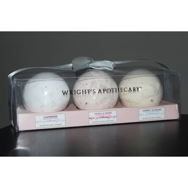 NEW Wrights Apothecary Three Bath Bomb Set The Body Shop Shower Lotion Skincare