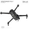 Wrapgrade Poly Skin Sticker compatible with DJI Mavic 2 Main unit (STEALTH BLACK)