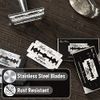 Bates- Double Edge Razor Blade, Stainless Steel, 40 Pack, Razor Blades for Men, Safety Razor Blades Double Edge, Shaving Blades for Men, Blades for Shaving, Mens Razor Blades, Razors Blades for Men