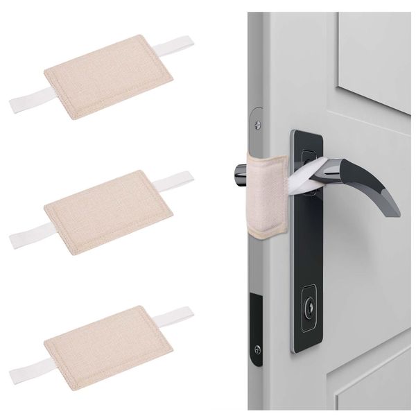 Giantree 3 Pcs Door Silencer, Door Slamming Silencer Quiet Door Closer Cushion for Light Sleepers Noise Reducing Prevent from Locking for Toddler Safety 4" x 3" Light White