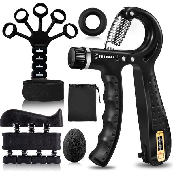 Grip Trainers, Including Forearm Strengtheners, Finger Trainers, Mechanical Counting Grips, Stress Balls, Hand Grippers, Strengthening Devices for Strength Training, Grip Improvement and Hand