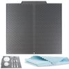 Folding Silicone Draining Mat, Draining Board Mats, Flexible Dish Rack Mat for Countertop, Grey