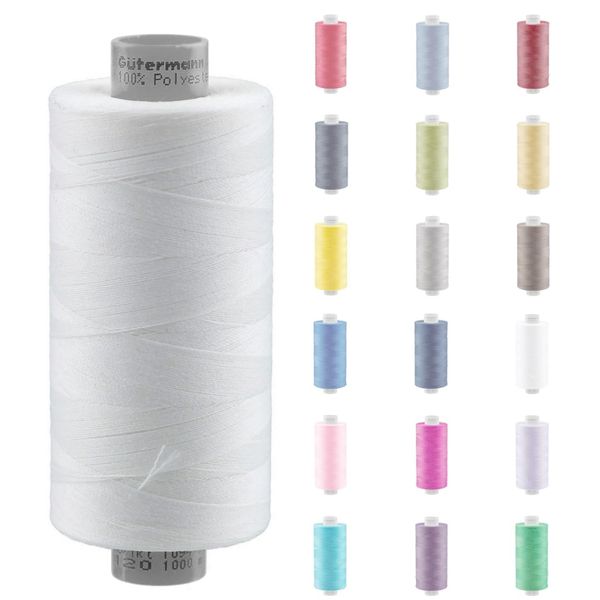 Nähmit - Gütermann PERMA -120 Nähgarn + GRATIS FARBKARTE 120er 1000m Rolle Polyester Nähmaschinengarn für Haushalts & Industrie Nähmaschine Qualitäts Nähgarn - A02-32109