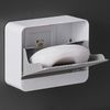 Generic Soap Dish - Wall Mounted, Stick On, Suction, with Lid - Shower Soap Holder - Grey, Plastic, Rectangular