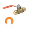 1 PIECE 1/2" PUSH FIT BALL VALVE WITH REMOVING CLIP